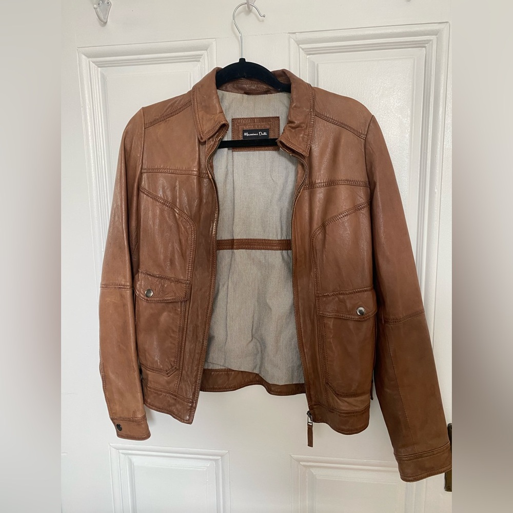 Massimo Dutti leather jacket